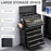 Rolling Tool Chest Lockable Roller Cabinet with with 14 Drawers Black