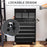 Rolling Tool Chest Lockable Roller Cabinet with with 14 Drawers Black