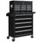 Rolling Tool Chest Lockable Roller Cabinet with with 14 Drawers Black