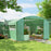 Polytunnel Greenhouse with 3 Roll-up Doors, 6 x 3 x 2m, Green