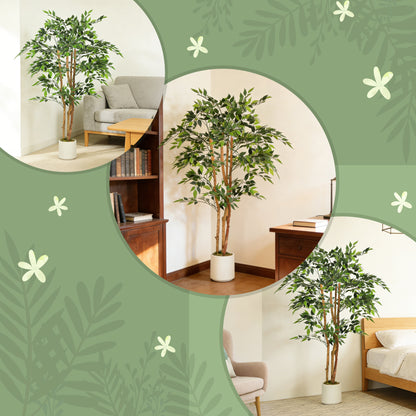 150cm Artificial Ficus Tree, Faux Plant for Home Decor