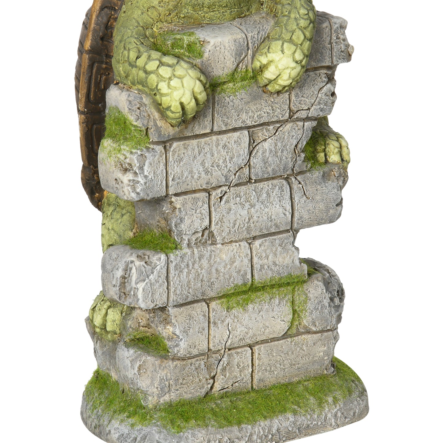 Vivid Tortoise Art Sculpture with Solar LED Light, Colourful Garden Statue, Outdoor Ornament Home Decoration for Porch, Deck, Grass