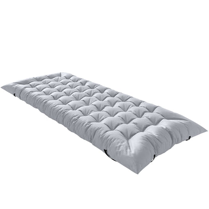 Sleeping Mat, Foldable Camping Pad with Elastic Straps Light Grey