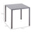 Modern Square Dining Table, Seats 4, with Glass Top & Metal Legs for Dining Room, Living Room, Grey