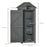 Garden Shed Vertical Utility 3 Shelves Shed Wood Outdoor Garden Tool Storage Unit Storage Cabinet, 77 x 54.2 x 179cm - Grey