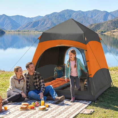 Double Layer Pop Up Tent with Rainfly, Portable Camping Shelter