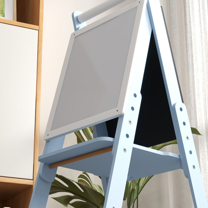 AIYAPLAY Art Easel for Kids with Paper Roll, Height Adjustable Double-Sided Whiteboard Chalkboard, 3 in 1 Easel, for Ages 3-6 Years