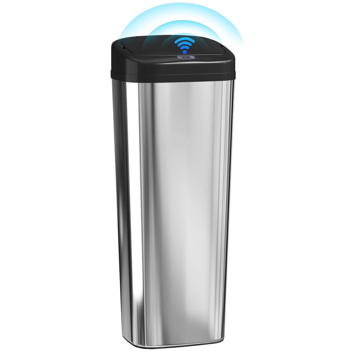 50L Sensor Bin, Stainless Steel Slim Kitchen Bin, Fingerprint-Proof