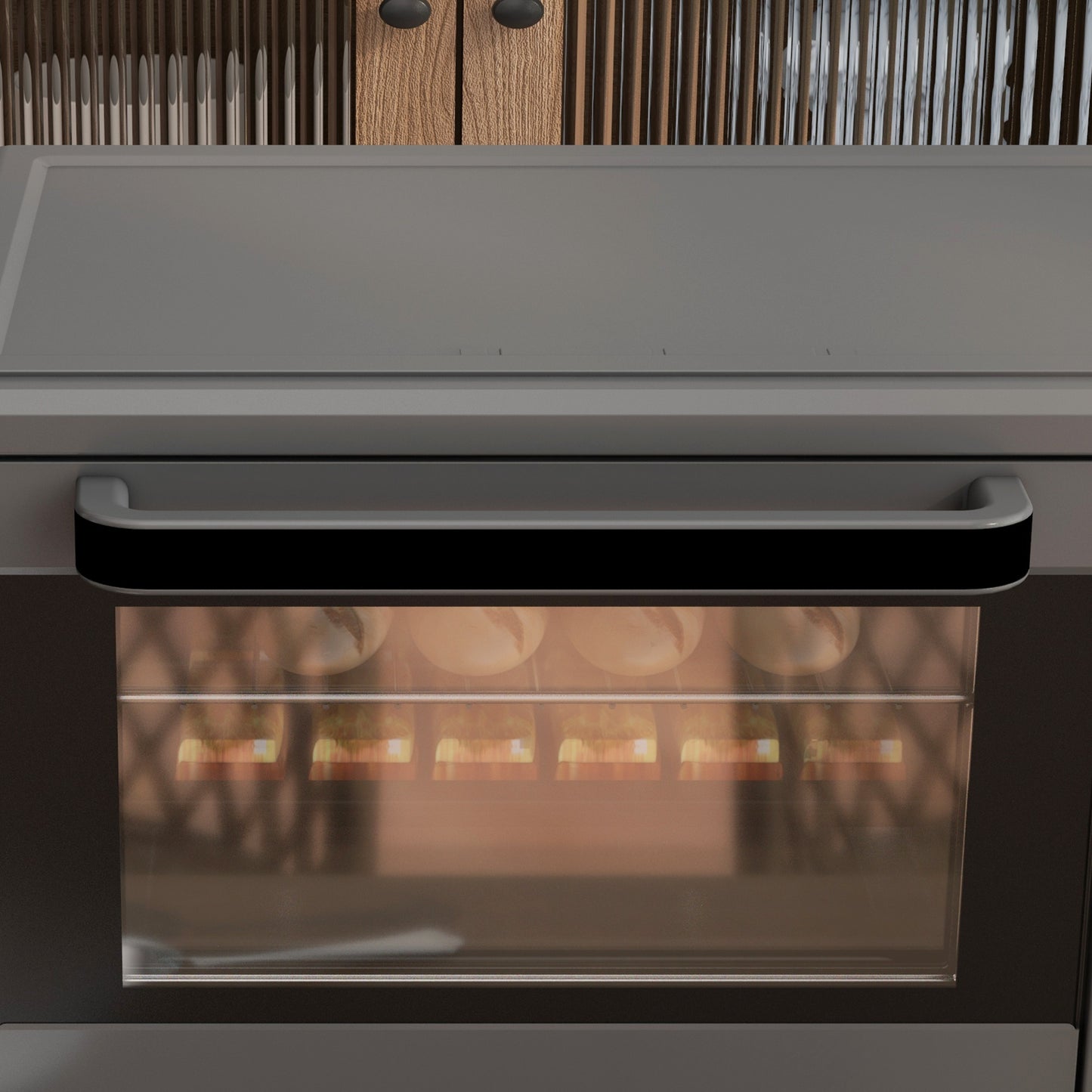 Mini Oven 21L Electric Grill w/ Adjustable Temp Timer 1400W, Grey