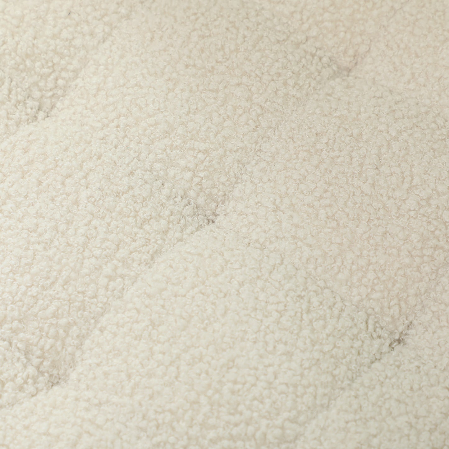 45cm Round Ottoman with Storage, Lid, Cashmere Footstool, Cream White