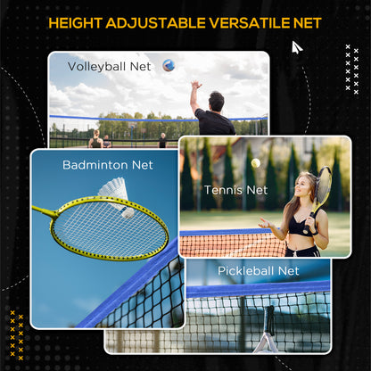 4m Badminton Net, Adjustable Sports Net for Tennis, Volleybal, Blue