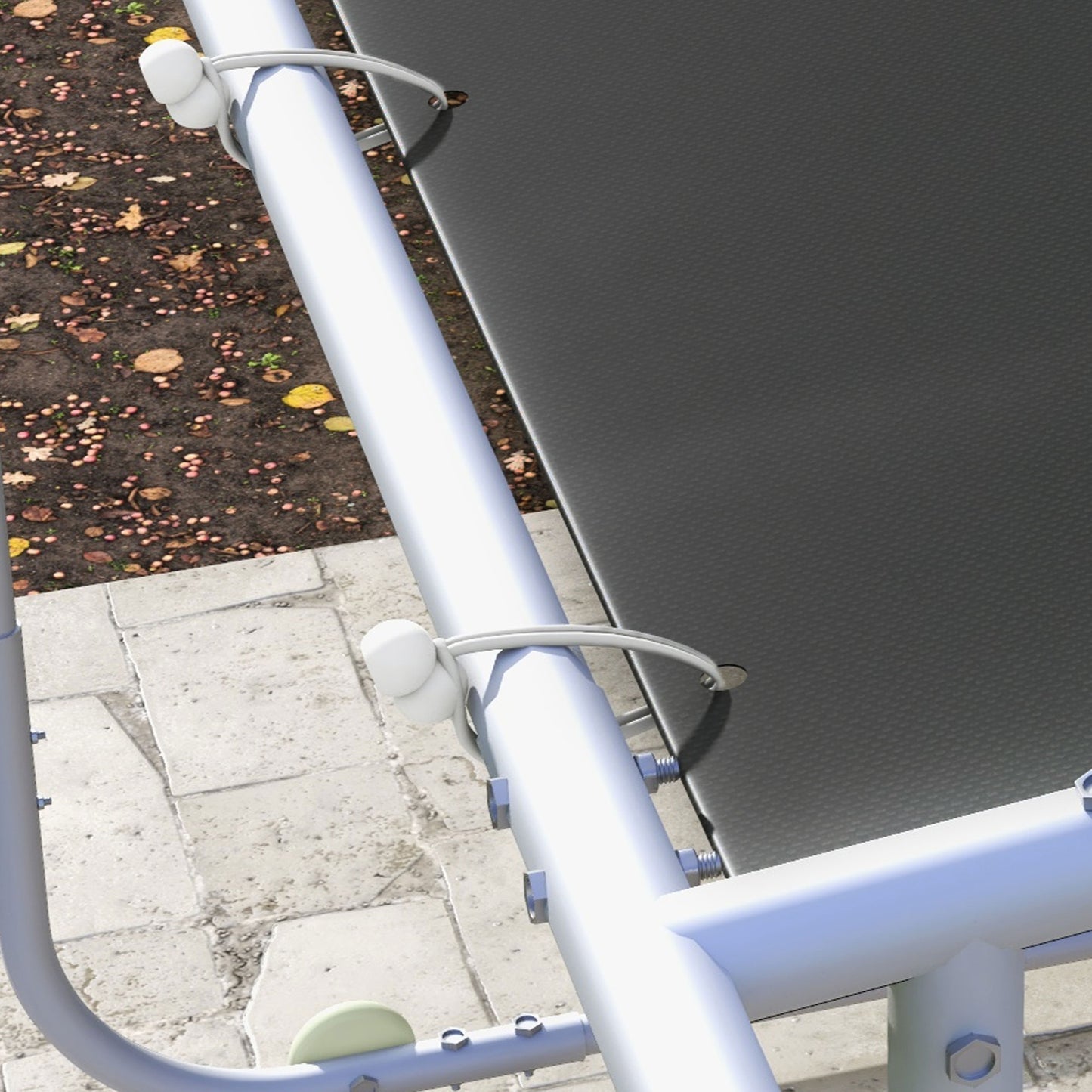 3 x 3(m) Mobile Pergola Kit, Portable Garden Gazebo with Wheels, Sandbags, Steel Frame, UV-Resistant