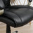 High Back Swivel Chair Computer, Home Office Computer Desk Chair with Faux Leather Adjustable Height Rocking Function Black