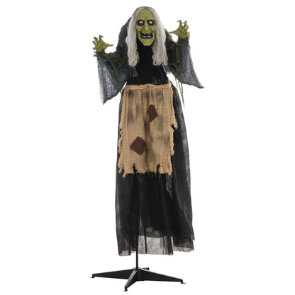 Halloween Witch Animatronic Prop with Sound Activated