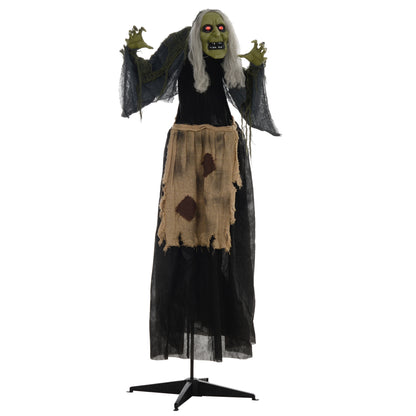 Halloween Witch Animatronic Prop with Sound Activated