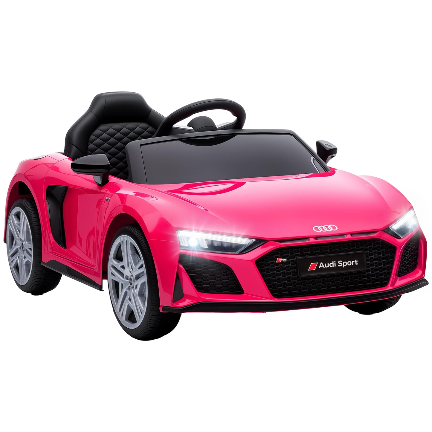 Licensed Audi R8 Spyder 12V Electric Car for Kids with Remote Pink