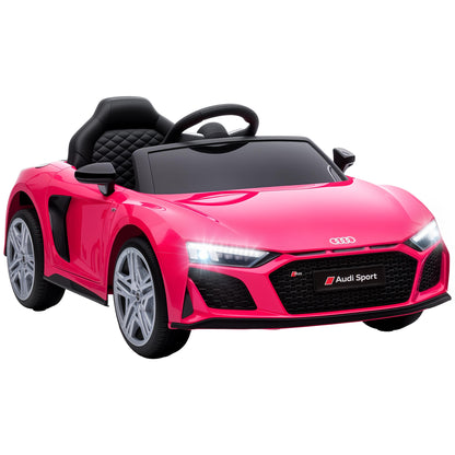 Licensed Audi R8 Spyder 12V Electric Car for Kids with Remote Pink