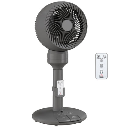 9" Pedestal Cooling Fan with Adjustable Speed and Mode, Grey
