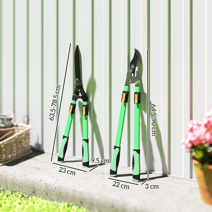 2 Pcs Garden Shears Set with Telescopic Extendable Handles