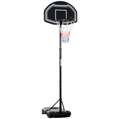 Adjustable Basketball Hoop Stand w/ Wheels and Weight Base, Black