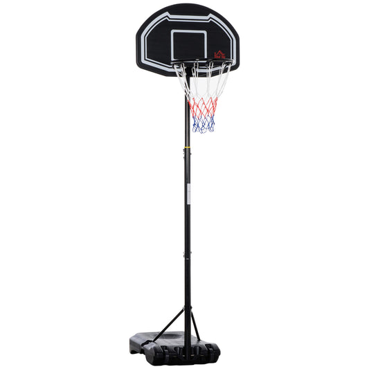 Adjustable Basketball Hoop Stand w/ Wheels and Weight Base, Black