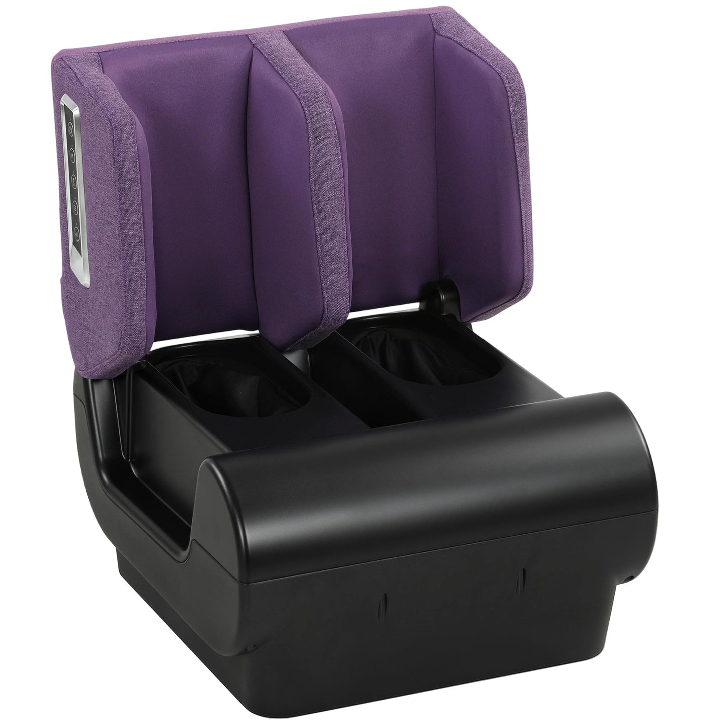 Foot and Calf Massager, 2 in 1 Foot Massager Machine & Ottoman with Shiatsu Foot with Heat, Air Compression, Timer, 3 Modes & Intensities for Feet, Ankle, Leg, Purple and Black
