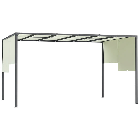 3 x 4m utdoor Garden Pergola with LED Lights Cream White