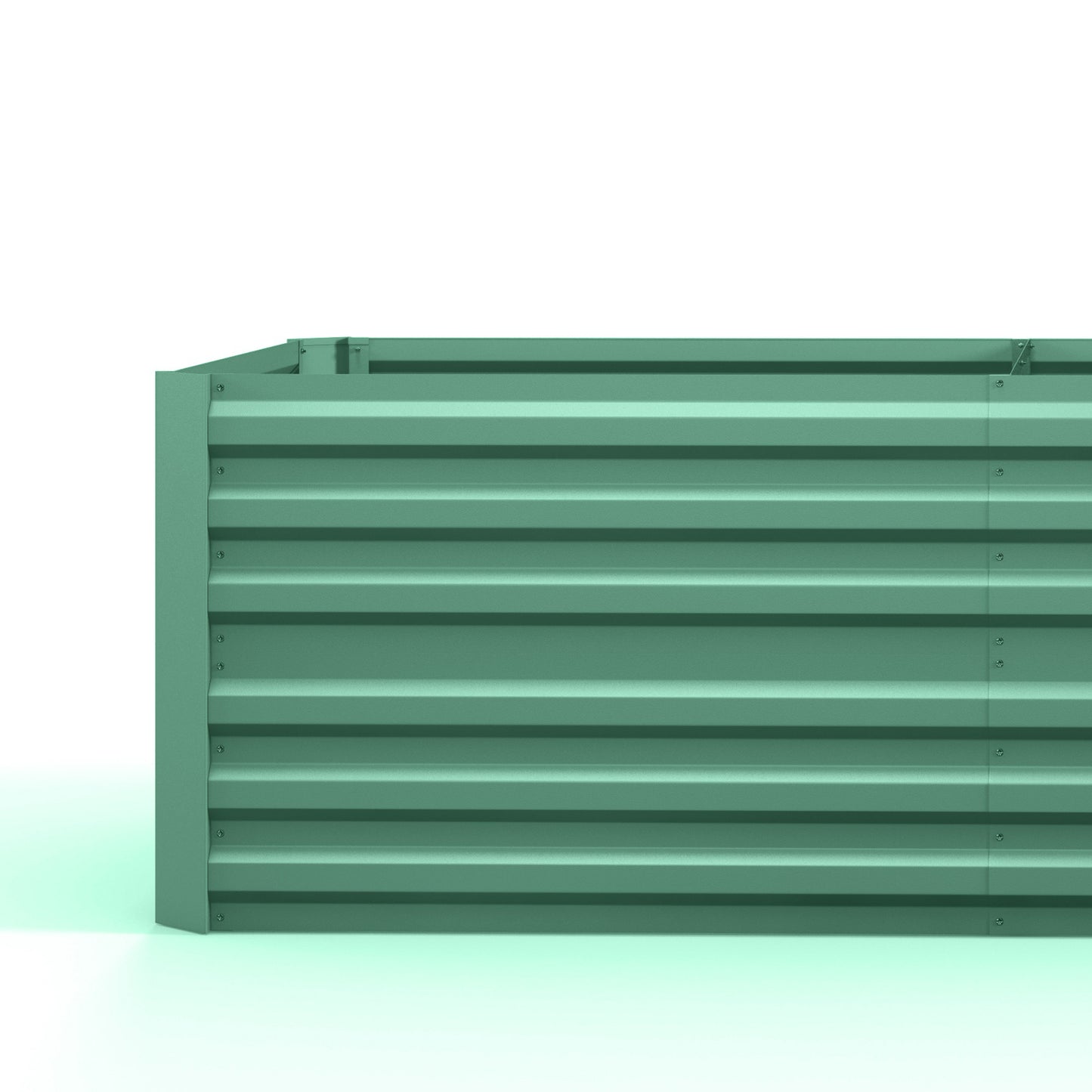 Galvanised Steel Outdoor Raised Bed w/ Reinforced Rod, Light Green