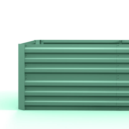 Galvanised Steel Outdoor Raised Bed w/ Reinforced Rod, Light Green