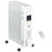 2180W Digital Oil Filled Radiator, 9 Fin, Portable Electric Heater with LED Display, 3 Heat Settings, Safety Cut-Off and Remote Control, White