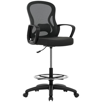 Mesh Office Chair with Lumbar Support, Adjustable Height, Black