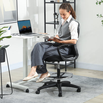 Mesh Office Chair with Lumbar Support, Adjustable Height, Black