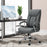 Swivel Desk Chair with Linen Fabric√î¬∫√•Study Task Chair for Home Office, Adjustable Height, Armrests, Swivel Wheels, Grey