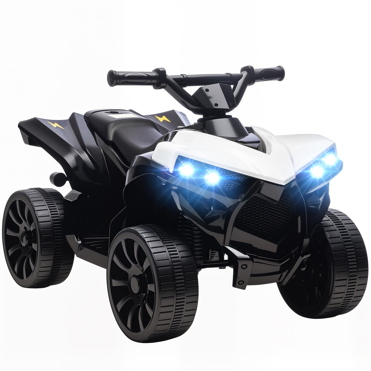 6V Kids ATV, Battery Powered Ride on Car for Ages 18-56 M, White