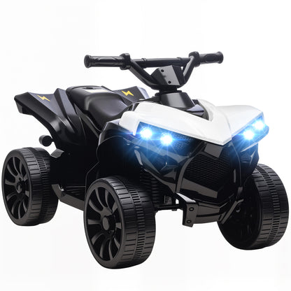 6V Kids ATV, Battery Powered Ride on Car for Ages 18-56 M, White