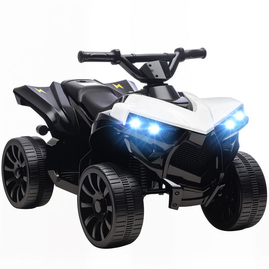 6V Kids ATV, Battery Powered Ride on Car for Ages 18-56 M, White