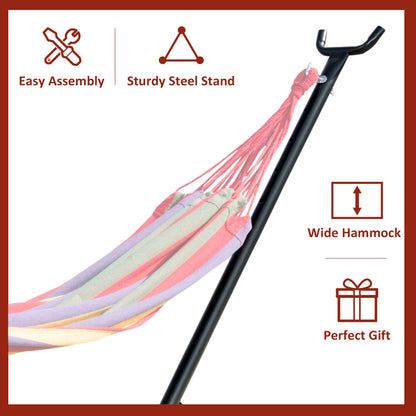 2.86m Metal Hammock Stand Frame Replacement Garden Outdoor Patio