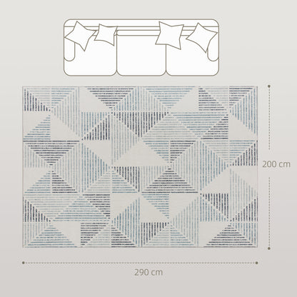 Non-Slip Large Rug for Living Room 290 x 200 cm, Multi-Coloured