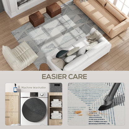 Non-Slip Large Rug for Living Room 290 x 200 cm, Multi-Coloured