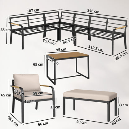 7 Seater Garden Furniture Set, Outdoor Furniture Conversation Sets