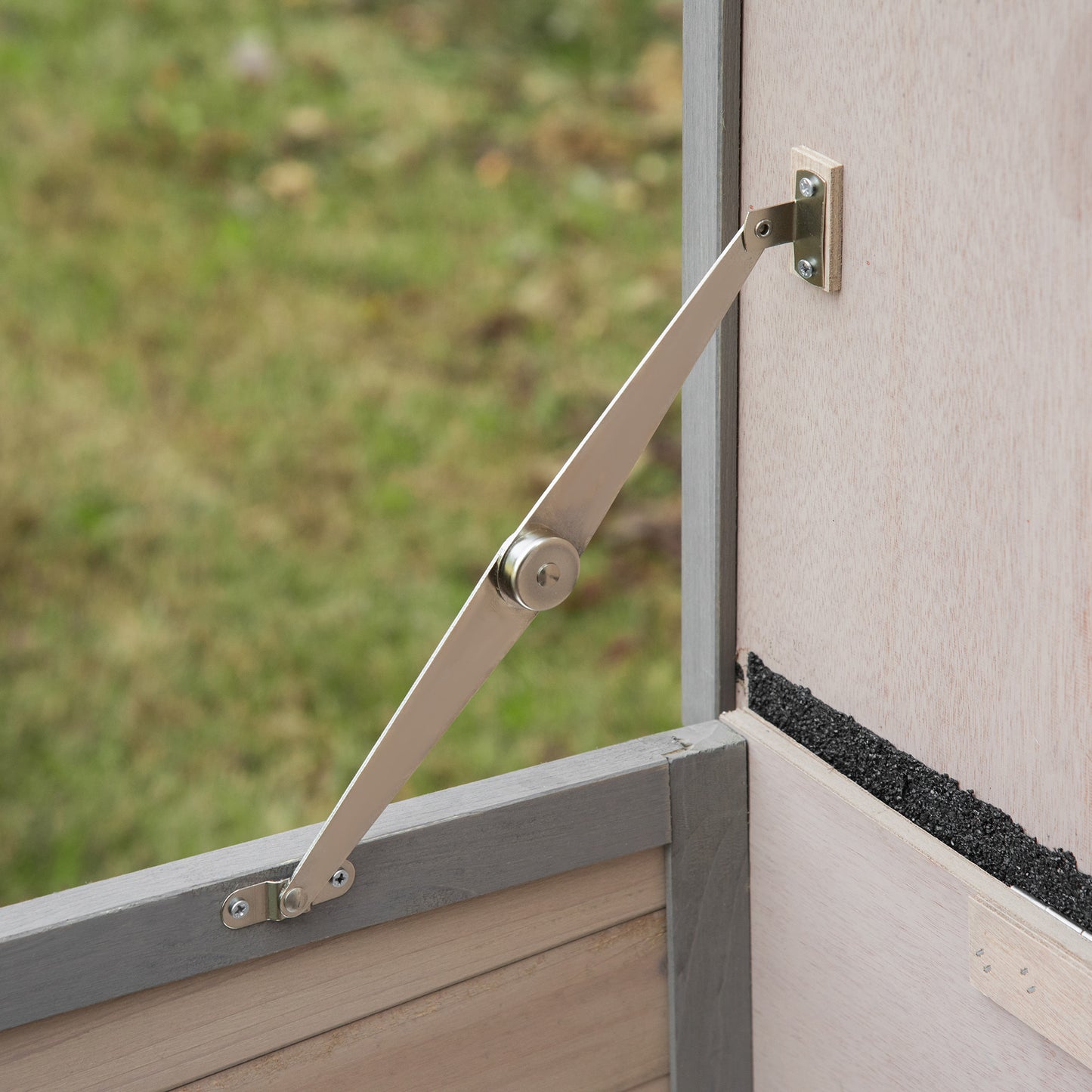 Rabbit Hutch Bunny Cage Small Animal House with Sliding Tray, Run, Openable Top, Ramp, for Indoor Outdoor, Grey 108x45x78 cm