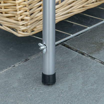 BBQ Charcoal Smoker Grill Trolley with 2 Wheels and Grilling Utensils