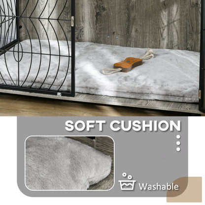 44.5" Dog Crate Furniture End Table w/ Cushion for Extra Large Dogs