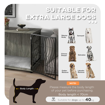 44.5" Dog Crate Furniture End Table w/ Cushion for Extra Large Dogs