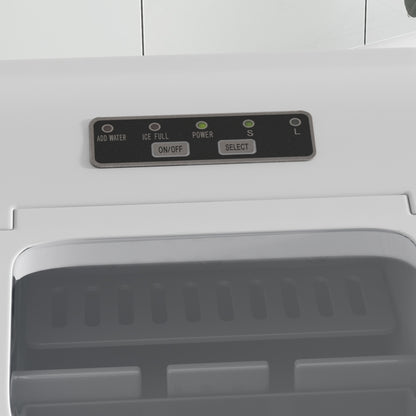 Portable Ice Maker Countertop, Bullet Ice Cube Machine, 9 Ice Cubes per 8 Minutes, Automatic Cleaning, Visible Window Scoop