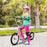 Teen Scooter Adjustable Height Dual Brakes Rubber Wheels Kickstand, Pink