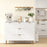 Sideboard Buffet Cabinet w/ 3 Drawers and Adjustable Shelves, White