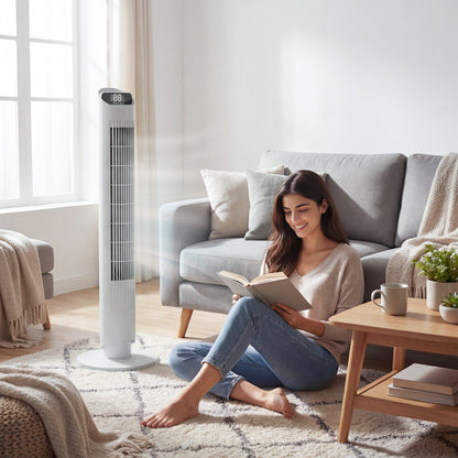 Tower Fan WiFi App Control 101.8 cm White