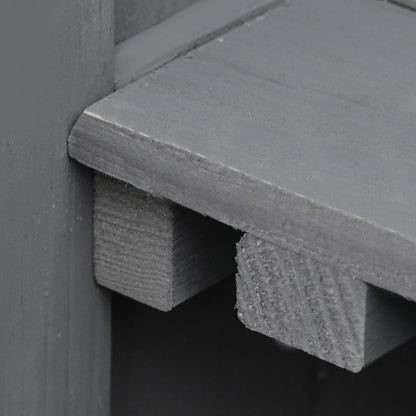 Wooden Garden Storage Shed with Hinged Roof and Shelves, 74 x 43 x 88cm