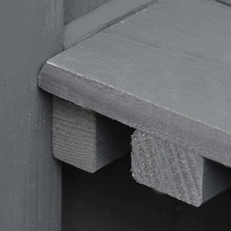 Wooden Garden Storage Shed with Hinged Roof and Shelves, 74 x 43 x 88cm